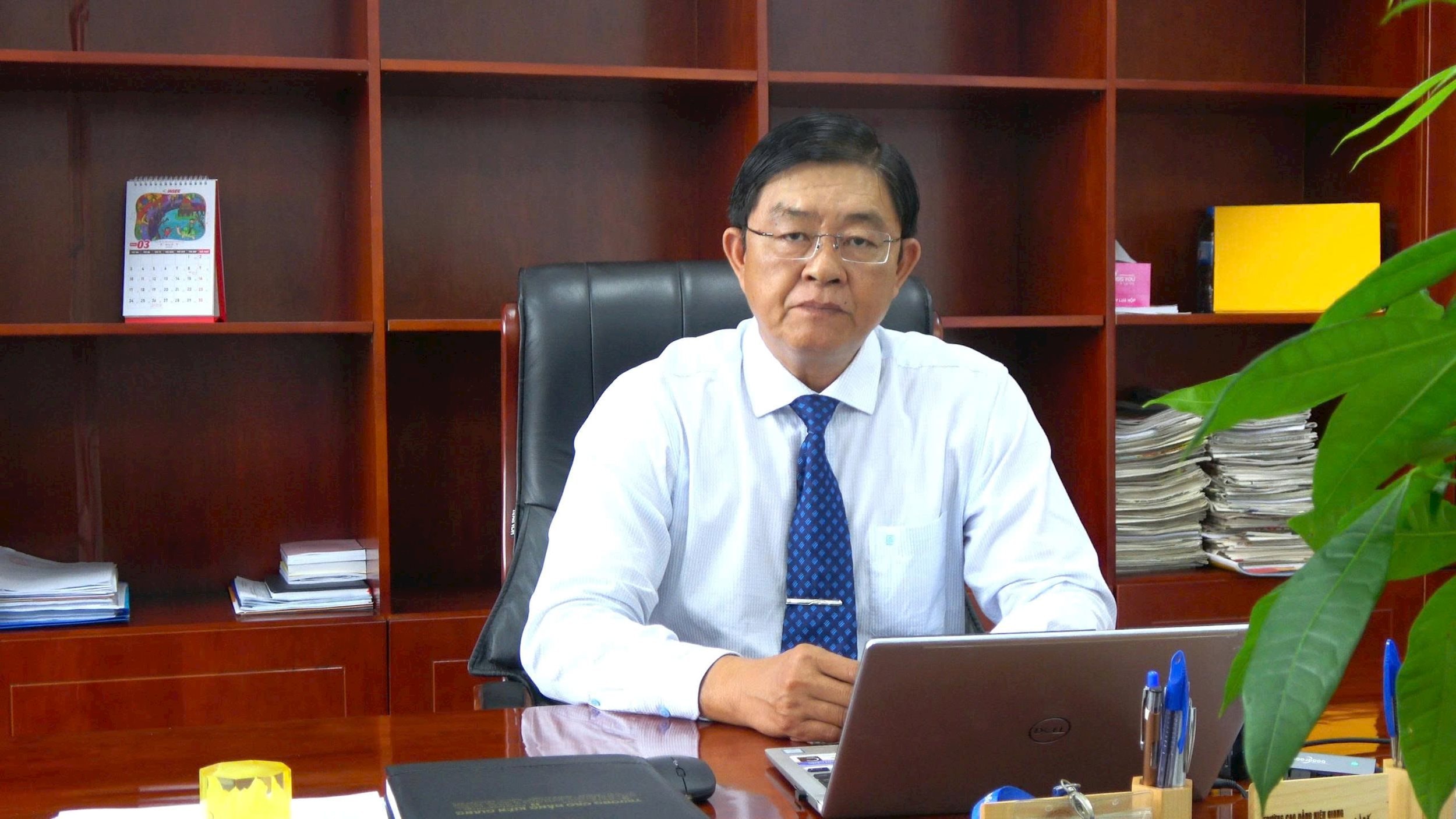 Thầy Nguyễn Minh Quân, Hiệu trưởng Trường Cao đẳng Kiên Giang.