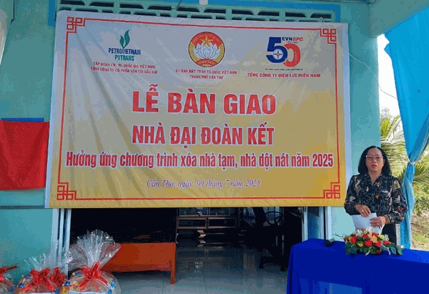 PVTrans bàn giao 200 căn nhà Đại đoàn kết cho các hộ gia đình khó khăn tại Cần Thơ