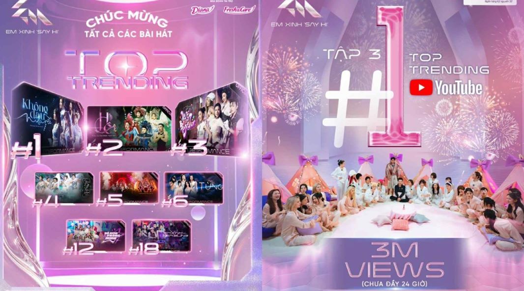 Em xinh say hi thường xuyên coi việc leo top Trending YouTube là một thước đo thành công. Ảnh: NSX
