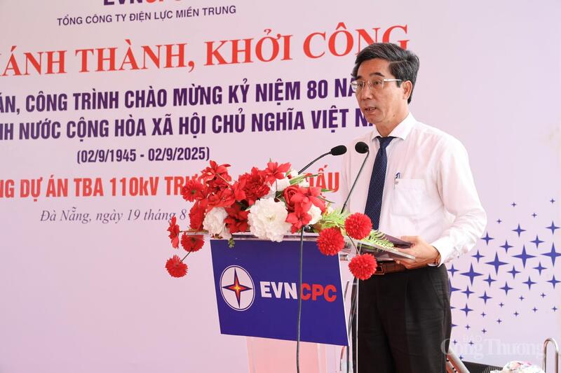 Phó Chủ tịch UBND thành phố Đà Nẵng Trần Chí Cường phát biểu tại lễ khởi công