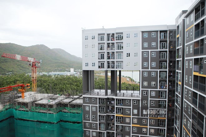 Một dự án nhà ở xã hội trên địa bàn tỉnh Gia Lai đang được thi công. Ảnh: Hoài Phương