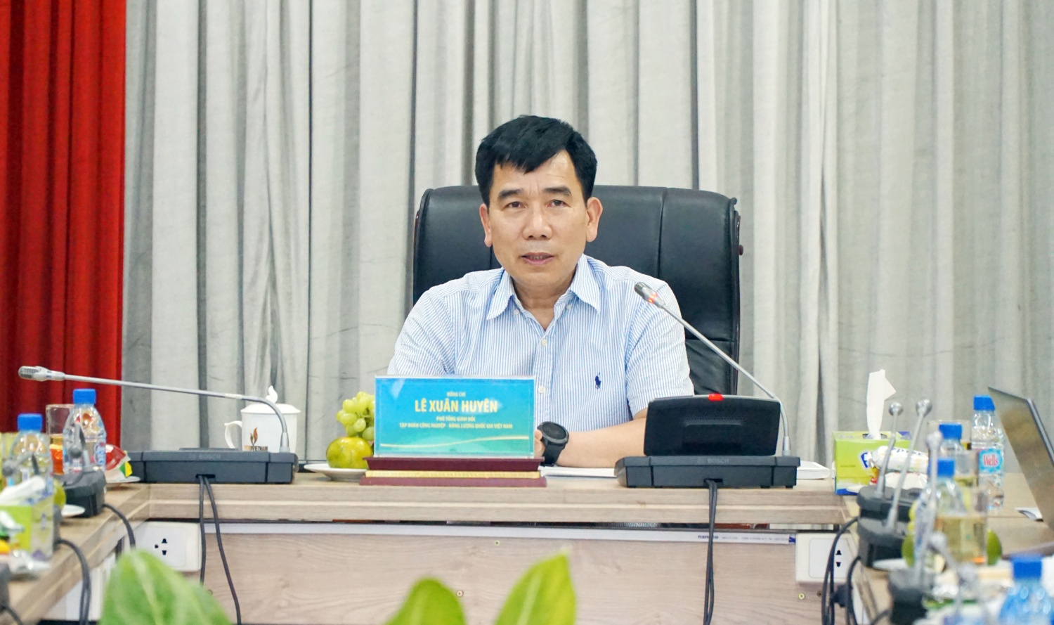 Phó Tổng Giám đốc Petrovietnam Lê Xuân Huyên phát biểu chỉ đạo