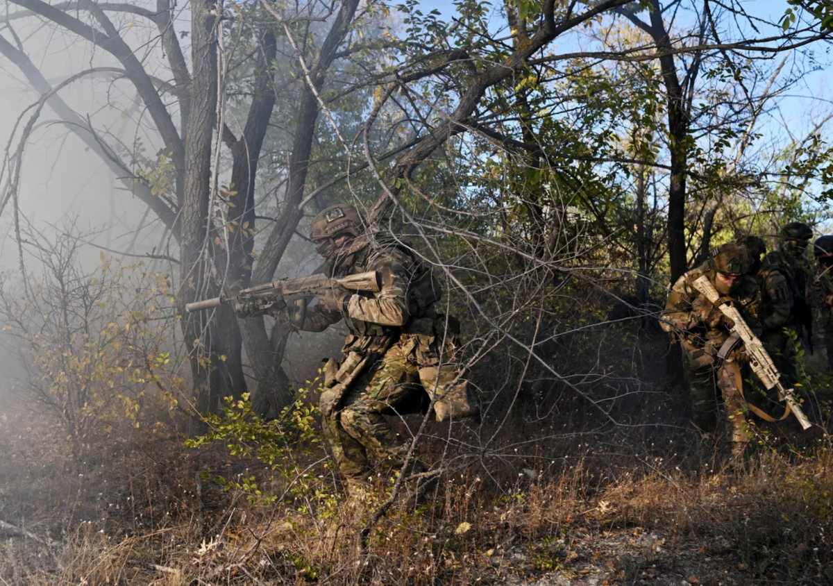 Binh sĩ Nga tại khu vực tác chiến quân sự đặc biệt ở Ukraina. Ảnh: Sputnik