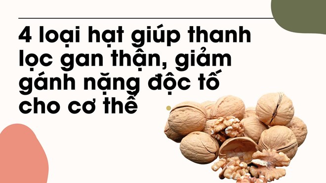 4 loại hạt giúp thanh lọc gan thận, giảm gánh nặng độc tố cho cơ thể