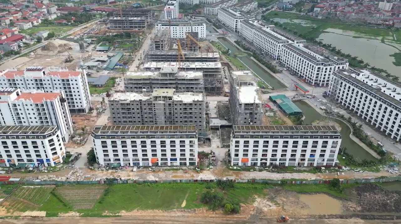 Toàn cảnh khu dự án nhà ở xã hội Cát Tường Smart City và Thống Nhất Smart City, ảnh chụp tháng 5.2025. Ảnh: Vân Trường