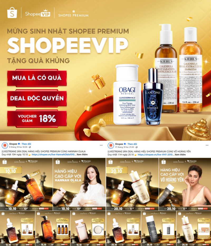 Chương trình đặc biệt mừng sinh nhật góp phần giúp lượng người mua mới trên Shopee Premium dịp 10.10 tăng đến 17 lần