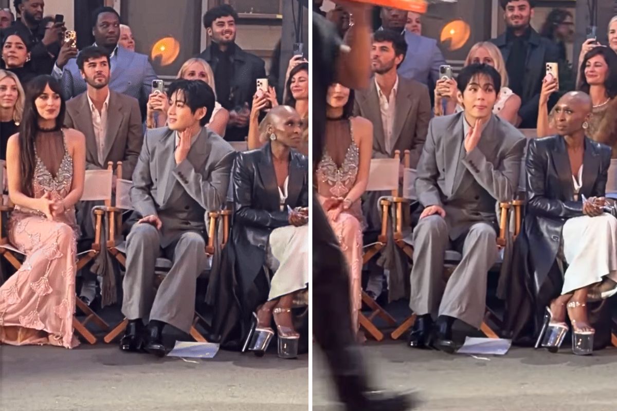 V BTS được xếp ngồi cạnh