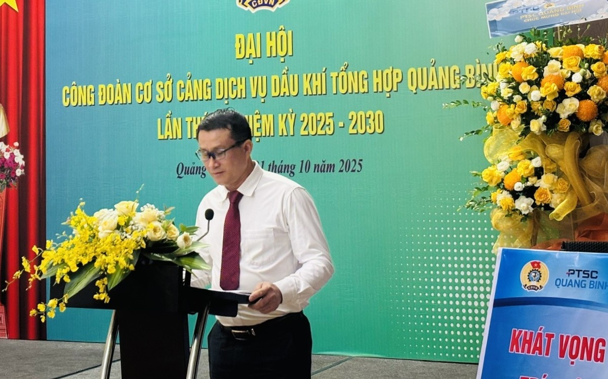 PTSC Quảng Bình tổ chức thành công Đại hội Công đoàn lần thứ V PTSC Quảng Bình tổ chức thành công Đại hội Công đoàn lần thứ V