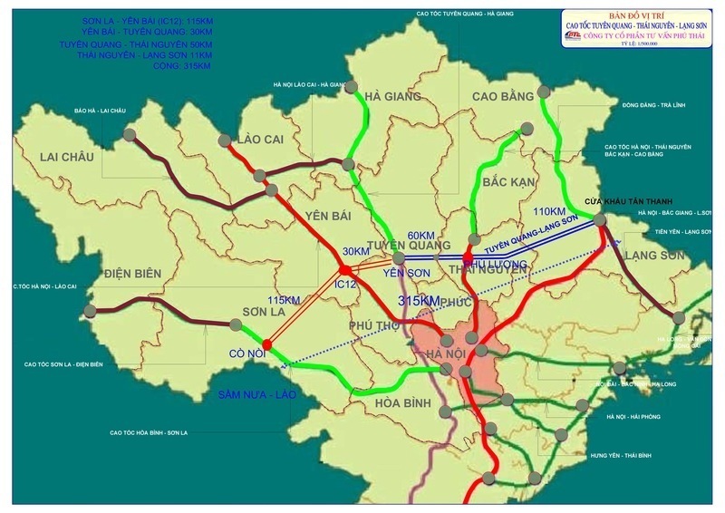 Sơ đồ hướng tuyến một số cao tốc đã, đang và sẽ được đầu tư tại các tỉnh miền núi phía Bắc. Ảnh: ĐVCC