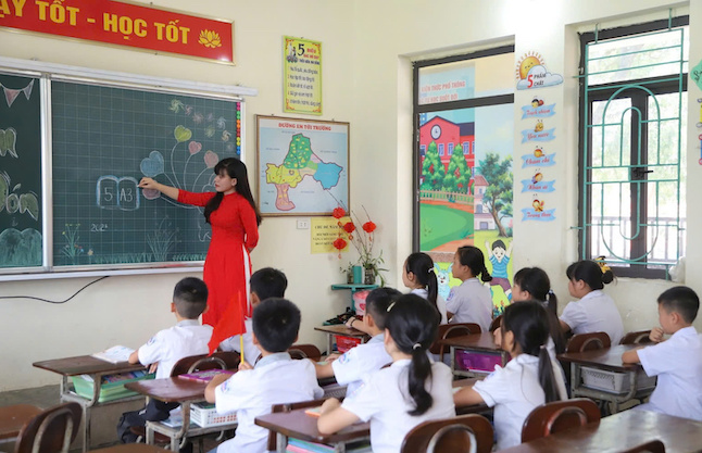 Từ 1.1.2026, Luật Nhà giáo chính thức có hiệu lực. Luật quy định hàng loạt chính sách chưa từng có về lương, phụ cấp,...tạo động lực cho đội ngũ nhà giáo. Ảnh: Thu Hiền