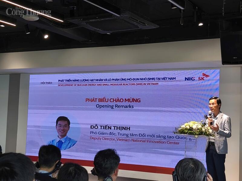 Ông Đỗ Tiến Thịnh - Phó Giám đốc NIC phát biểu tại hội thảo. Ảnh: NH