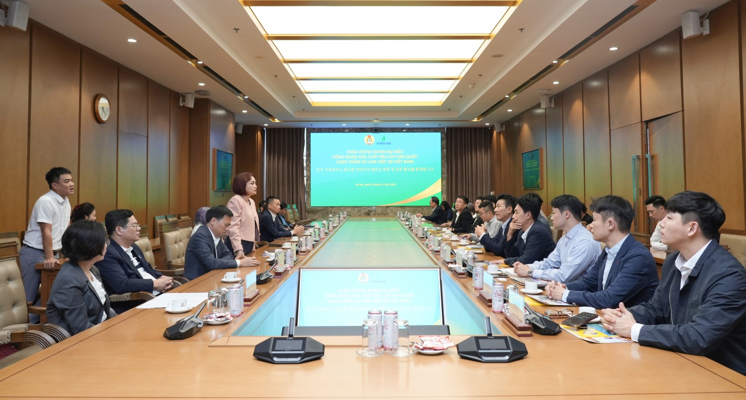 Công đoàn Petrovietnam và Công đoàn Hyundai Oilbank tăng cường hợp tác, thúc đẩy hoạt động công đoàn