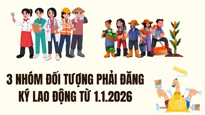 Nhóm đối tượng phải đăng ký lao động từ 1.1.2026
