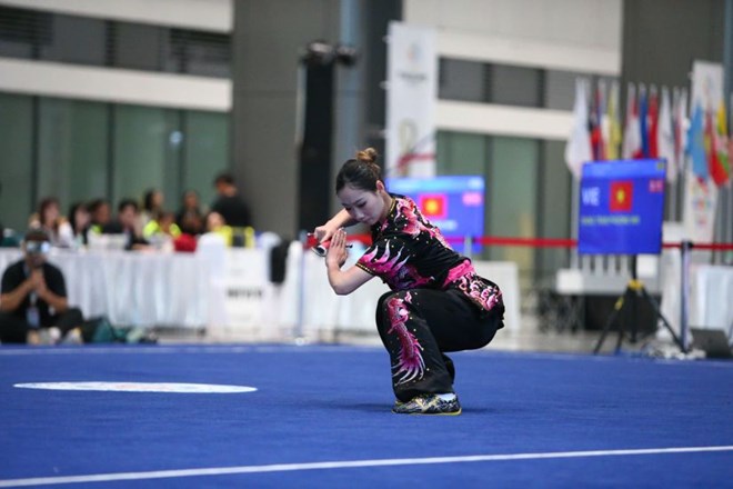 Phương Nhi và tấm huy chương đầu tiên của Tuyển wushu