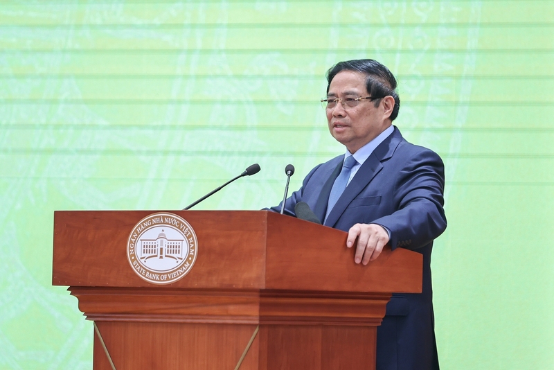 Thủ tướng Phạm Minh Chính phát biểu tại hội nghị. Ảnh: VGP/Nhật Bắc