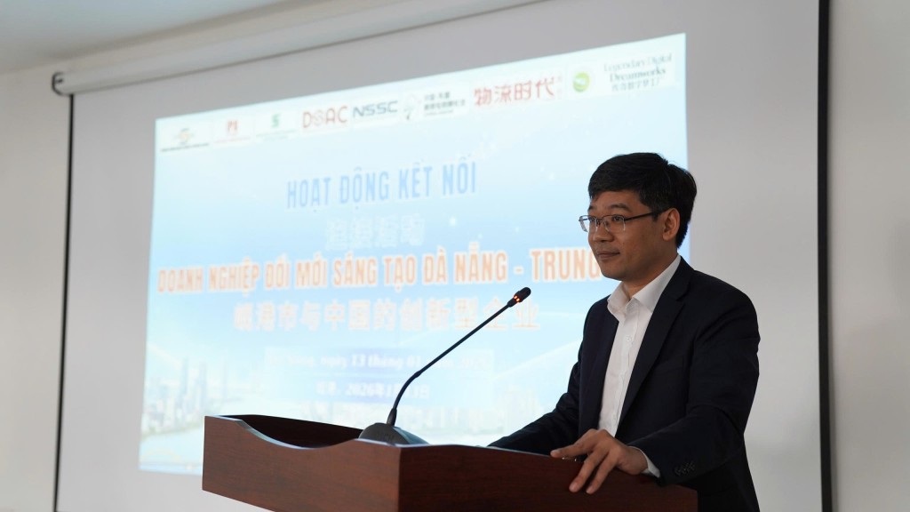 Phó Giám đốc Sở Khoa học và Công nghệ TP Đà Nẵng Lê Sơn Phong phát biểu tại chương trình