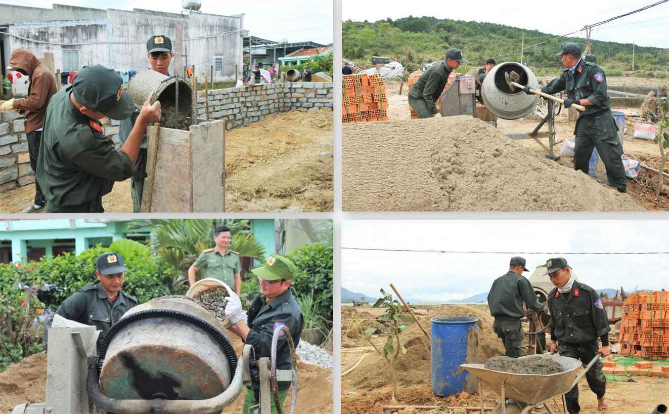 Với tinh thần “Thần tốc“, lực lượng Cảnh sát cơ động Công an tỉnh Lâm Đồng tập trung xây nhà cho người dân xã D'ran kịp đón Tết. Công an tỉnh cung cấp