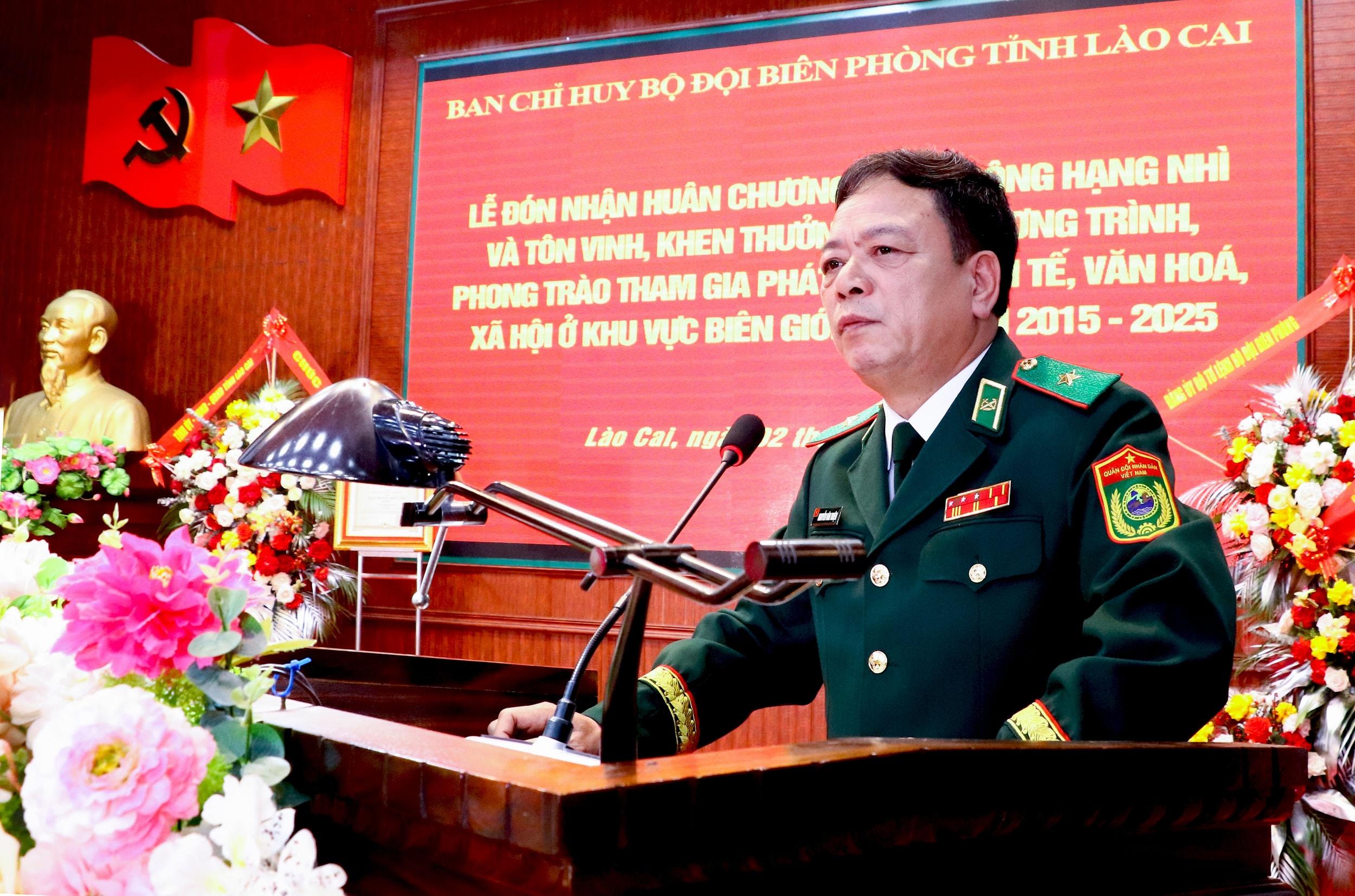 1-Thiếu tướng Nguyễn Văn Thiện, Phó Tư lệnh Bộ đội Biên phòng phát biểu chỉ đạo tại buổi Lễ