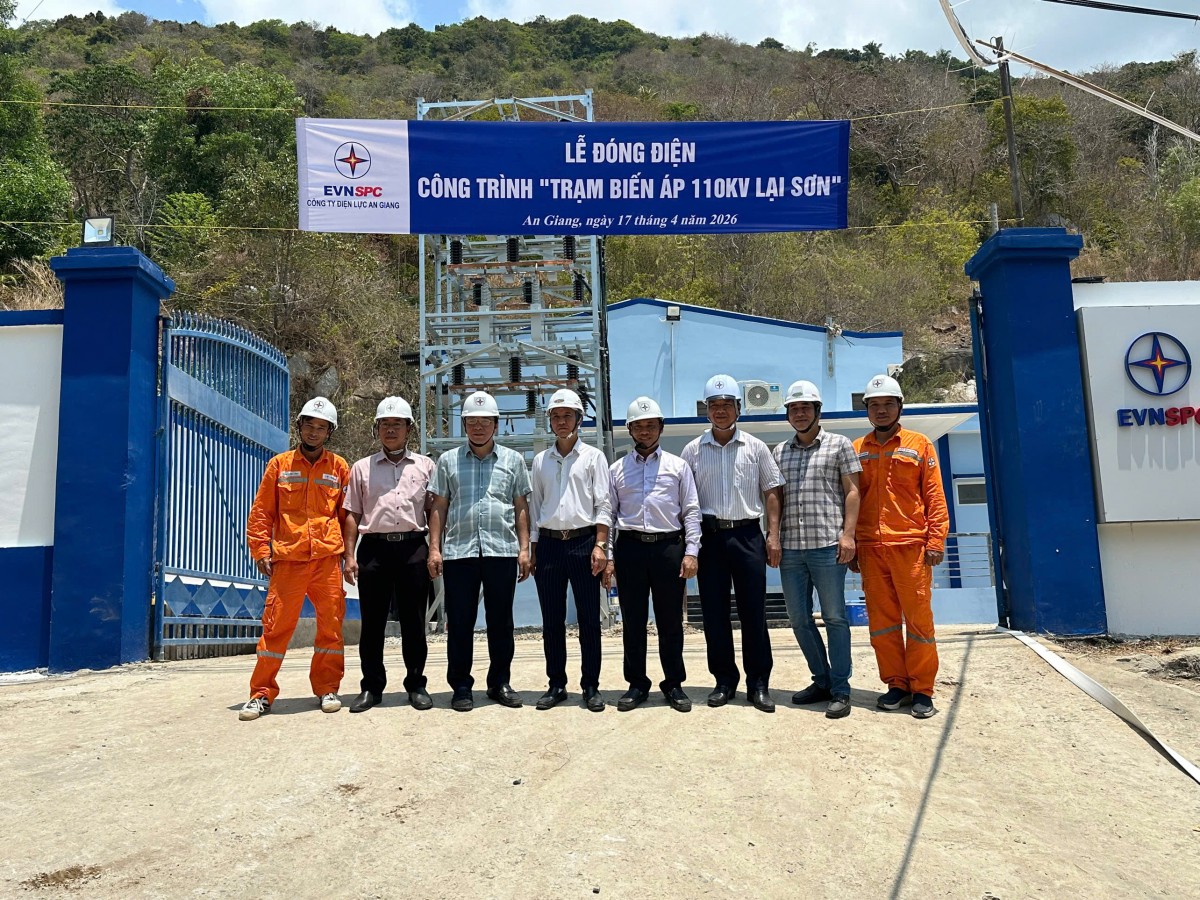 EVNSPC đóng điện, vận hành công trình Trạm biến áp 110kV Lại Sơn
