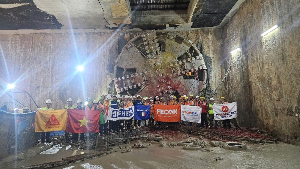 TBM Táo Bạo về đích tại Ga Hà Nội đầu tháng 4.2026. Ảnh: Đơn vị cung cấp