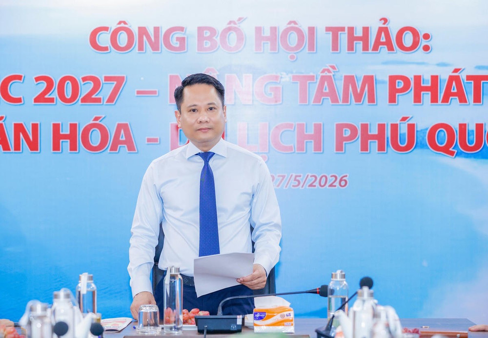 Nhà báo Trương Thành Trung, Tổng Biên tập Báo Đại đoàn kết phát biểu tại Lễ công bố thông tin Hội thảo quốc tế “APEC 2027 - Nâng tầm phát triển văn hóa - du lịch Phú Quốc”. Ảnh: Quang Vinh. Nhà báo Trương Thành Trung, Tổng Biên tập Báo Đại đoàn kết phát biểu tại Lễ công bố thông tin Hội thảo quốc tế “APEC 2027 - Nâng tầm phát triển văn hóa - du lịch Phú Quốc”. Ảnh: Quang Vinh.