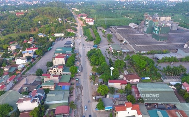 Nhiều khu, cụm công nghiệp tại Lương Sơn đang góp phần gia tăng sức hút cho thị trường bất động sản địa phương. Ảnh: Minh Chuyên