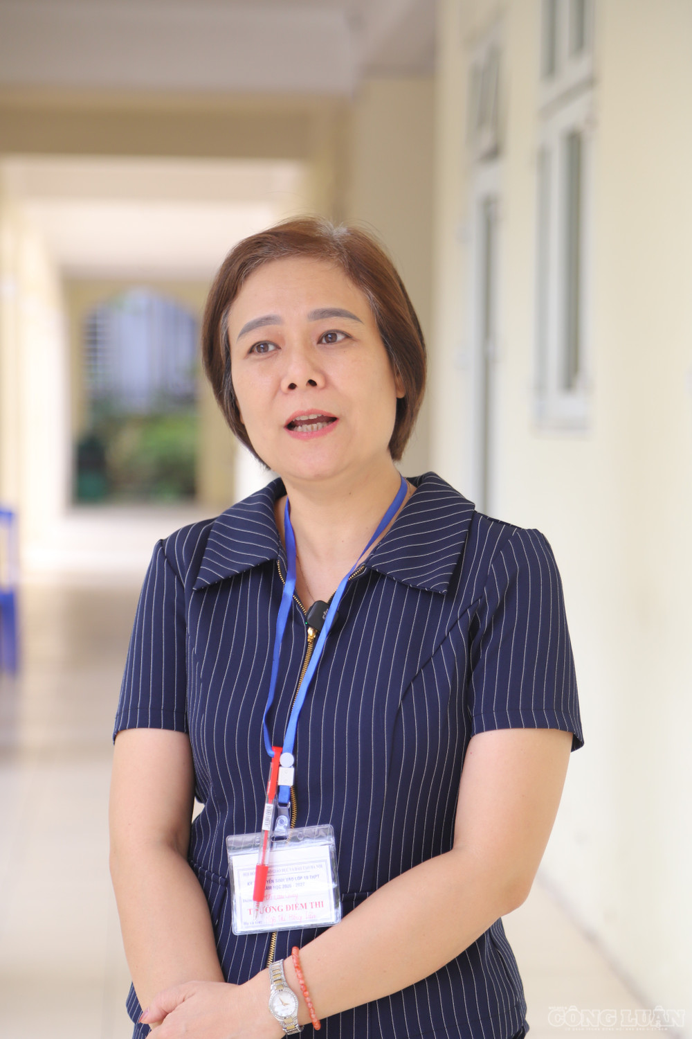 Bà Ngô Thị Hồng Liên, Phó Hiệu trưởng Trường THPT Tây Hồ, Trưởng điểm thi đặt tại Trường THPT Cầu Giấy, clo_br_img-2372.jpg