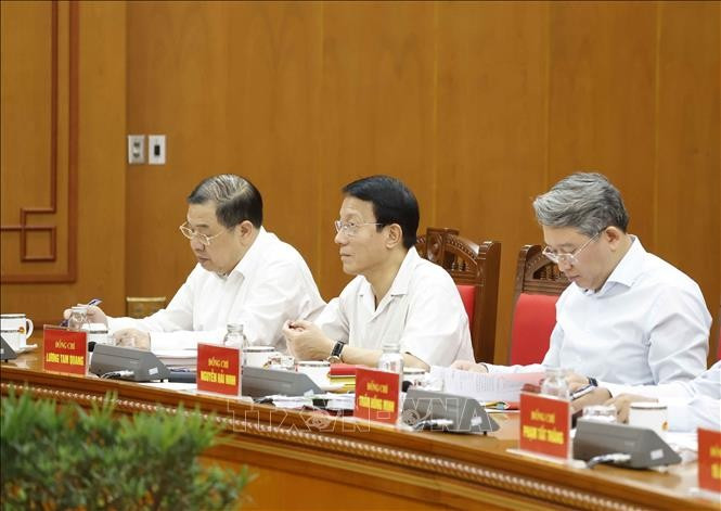 Các đại biểu tham dự cuộc làm việc. Ảnh: Thống Nhất/TTXVN Các đại biểu tham dự cuộc làm việc. Ảnh: Thống Nhất/TTXVN
