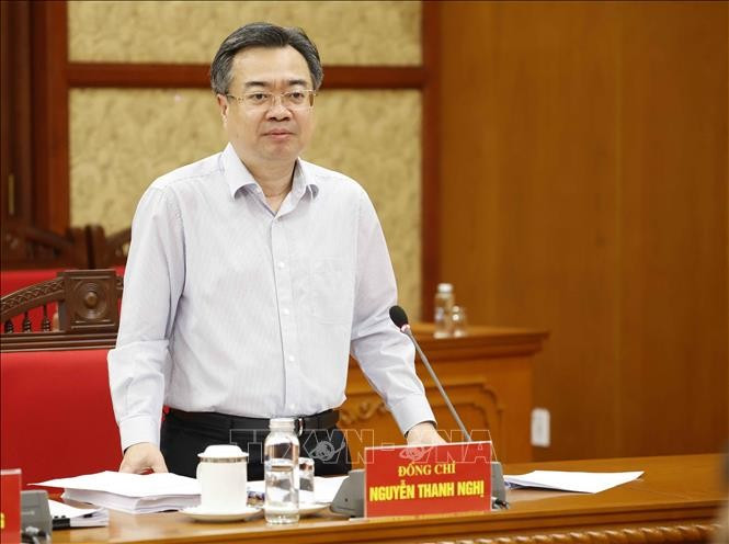 Đồng chí Nguyễn Thanh Nghị, Ủy viên Bộ Chính trị, Bí thư Trung ương Đảng, Trưởng Ban Chính sách, chiến lược Trung ương phát biểu. Ảnh: Thống Nhất/TTXVN Đồng chí Nguyễn Thanh Nghị, Ủy viên Bộ Chính trị, Bí thư Trung ương Đảng, Trưởng Ban Chính sách, chiến lược Trung ương phát biểu. Ảnh: Thống Nhất/TTXVN