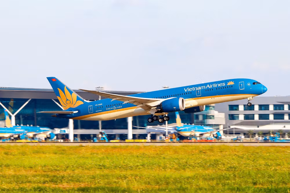 Vietnam Airlines tăng tải trên nhiều đường bay. Ảnh minh họa. may-bay-vietnam-airlines.png
