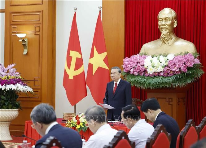 Tổng Bí thư, Chủ tịch nước Tô Lâm phát biểu chỉ đạo. Ảnh: Thống Nhất/TTXVN.