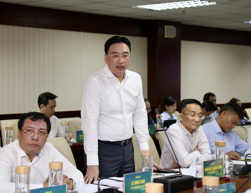 Ông Nguyễn Thanh Bình, Chủ tịch HĐTV PV GAS phát biểu tại buổi làm việc với Tổng Giám đốc Petrovietnam Lê Mạnh Cường - Ảnh: Petrovietnam