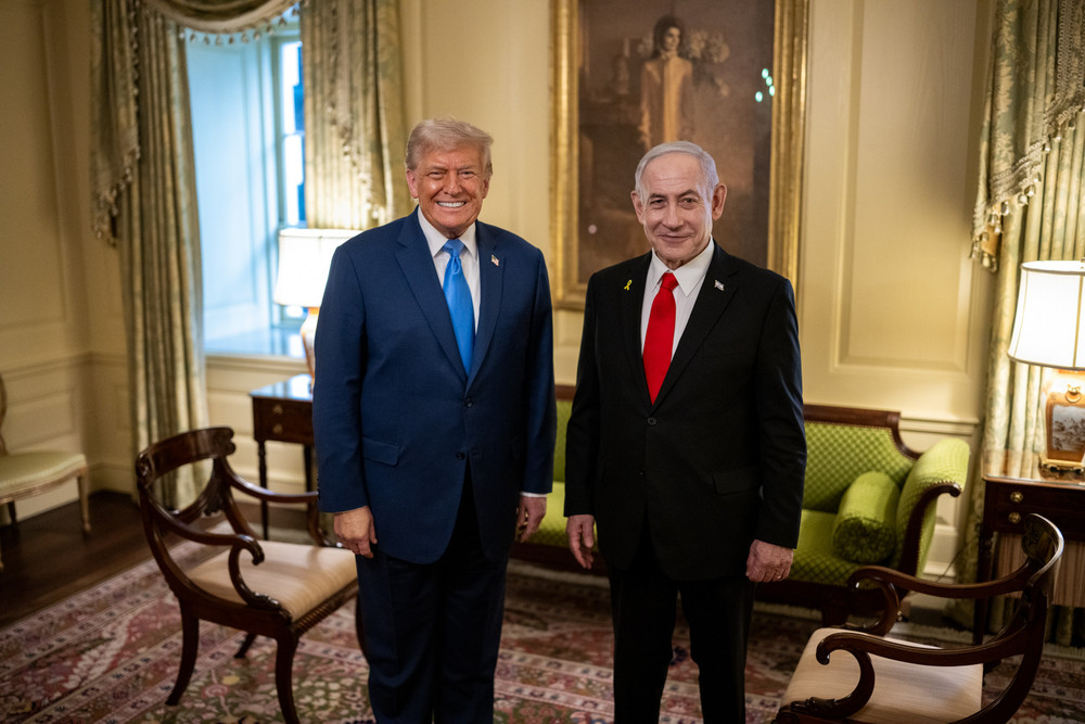 Tổng thống Mỹ Donald Trump và Thủ tướng Israel Benjamin Netanyahu. Ảnh: WH gvtesi9xuaals-b.jpg