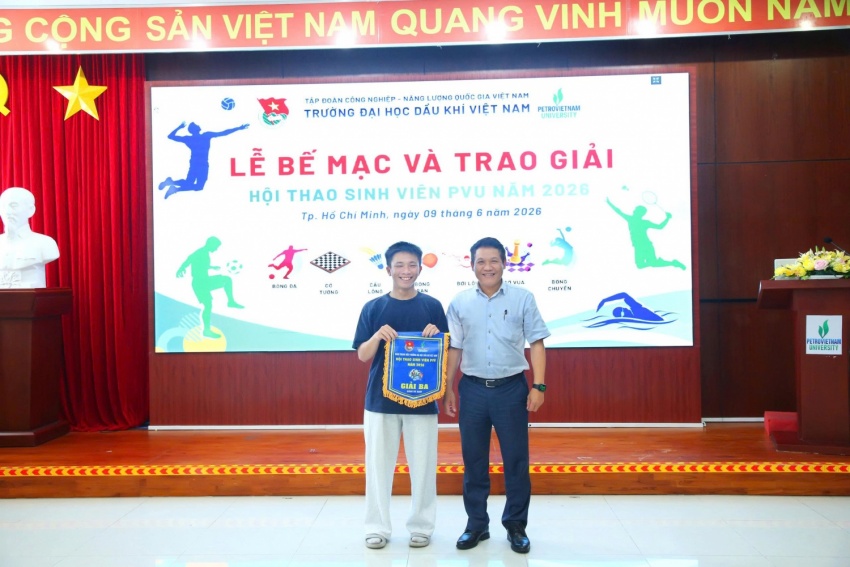 Bế mạc Hội thao Sinh viên PVU 2026: Lan tỏa tinh thần “Khỏe để học tập, lao động và cống hiến”