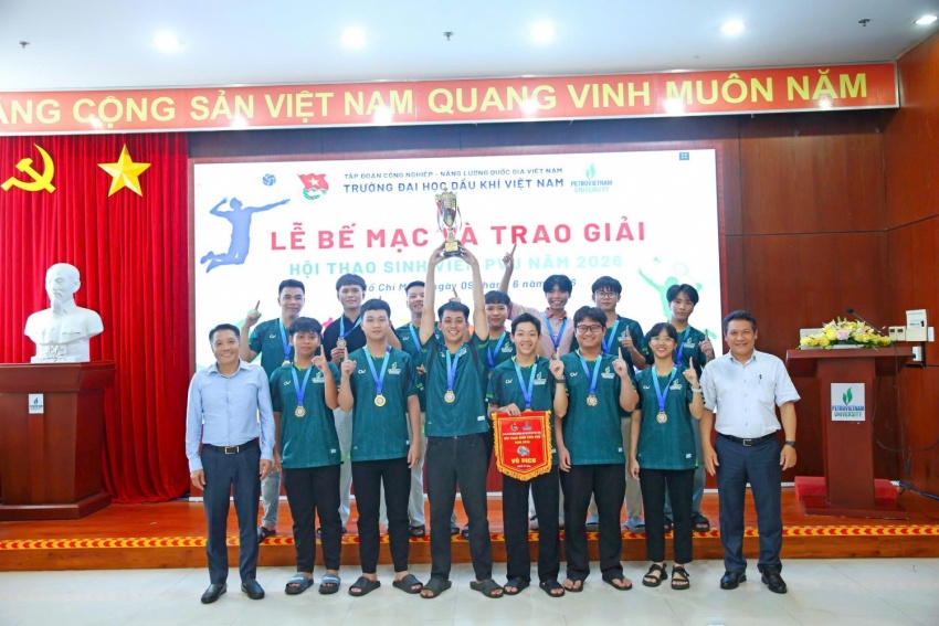 Bế mạc Hội thao Sinh viên PVU 2026: Lan tỏa tinh thần “Khỏe để học tập, lao động và cống hiến”