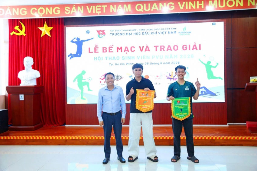 Bế mạc Hội thao Sinh viên PVU 2026: Lan tỏa tinh thần “Khỏe để học tập, lao động và cống hiến”