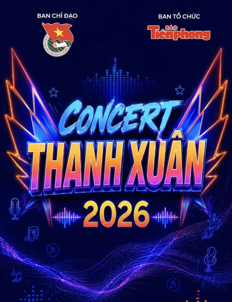 Concert “Thanh xuân” do Báo Tiền Phong tổ chức sẽ diễn ra vào ngày 27/6/2026 tại Trường đua F1 Mỹ Đình (Hà Nội). Ảnh: Ban tổ chức anh-man-hinh-2026-06-11-luc-215206.png