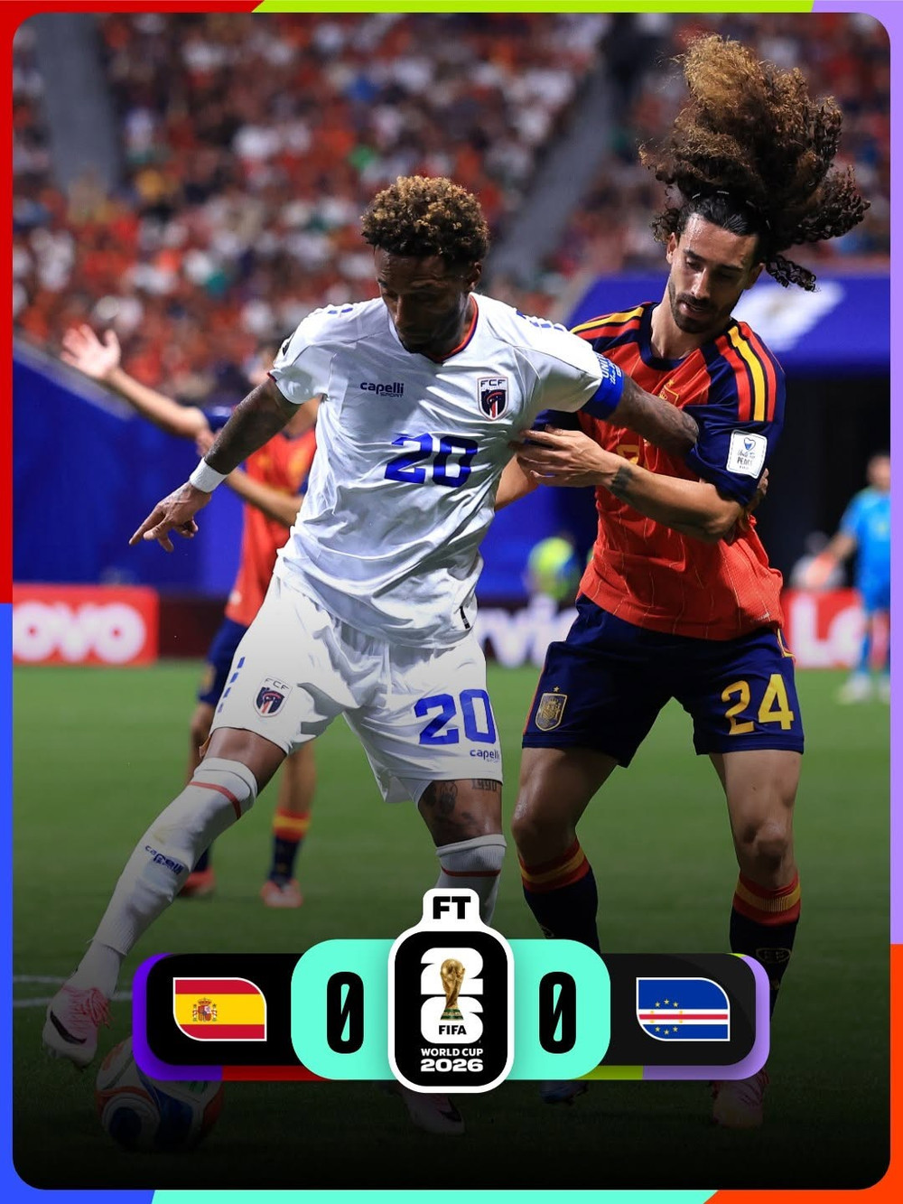 Cape Verde hòa 0-0 Tây Ban Nha trong ngày ra quân để tiếp tục tạo nên địa chấn tại World Cup 2026. Ảnh: FIFA World Cup 724442429-1586373799519234-3661313430334964996-n.jpg