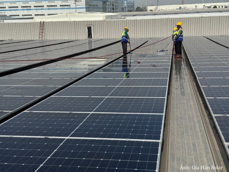 Vệ sinh định kỳ giúp duy trì khả năng hấp thụ ánh sáng và hiệu suất phát điện của hệ thống.