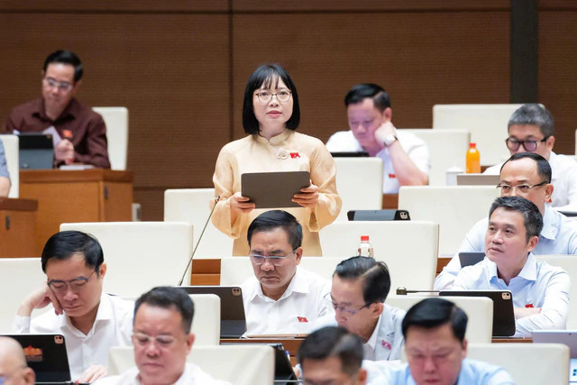 Đại biểu Quốc hội Nguyễn Thị Việt Nga phát biểu (ảnh QH). 71.jpg