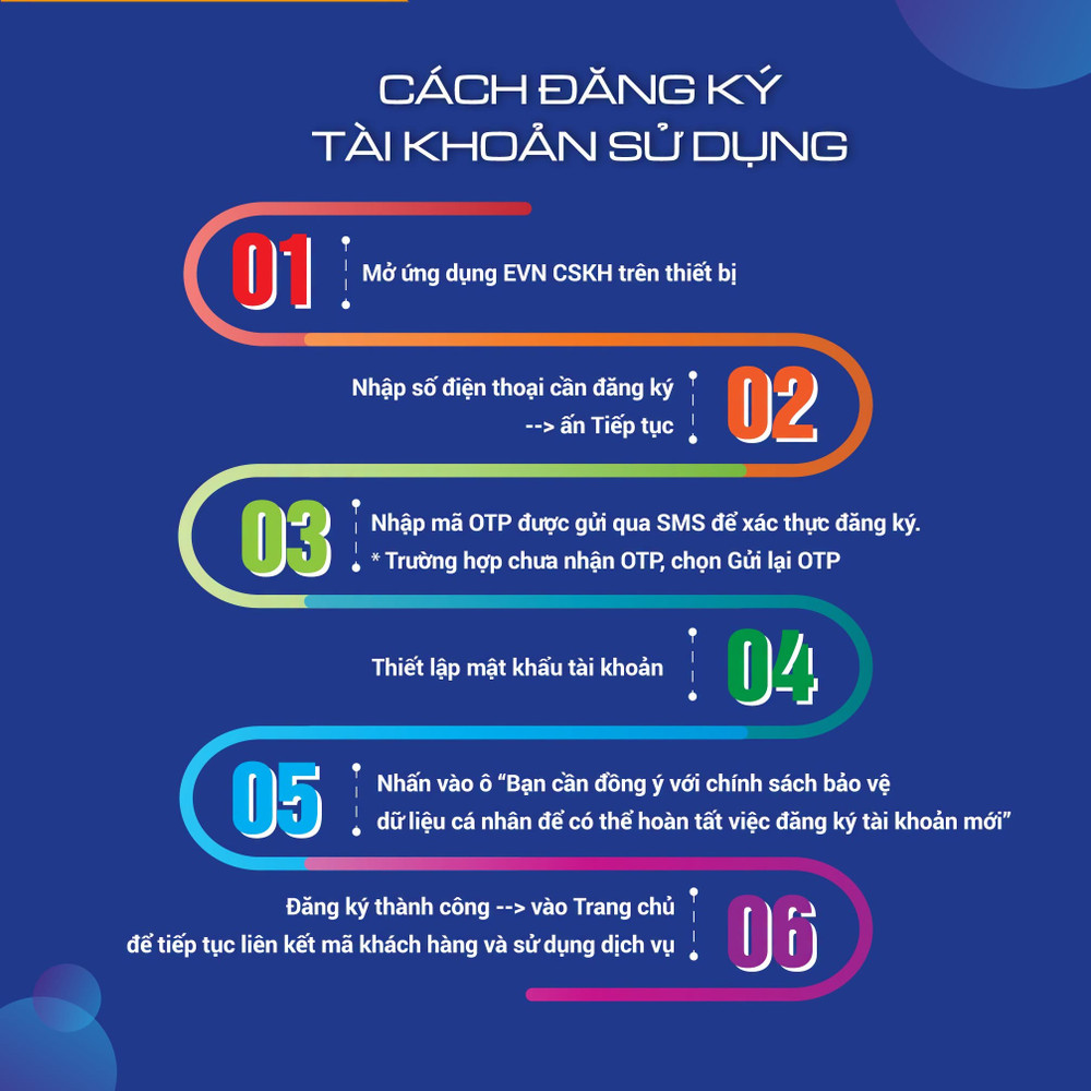Cách đăng ký tài khoản sử dụng của ứng dụng EVN CSKH Cách đăng ký tài khoản sử dụng của ứng dụng EVN CSKH