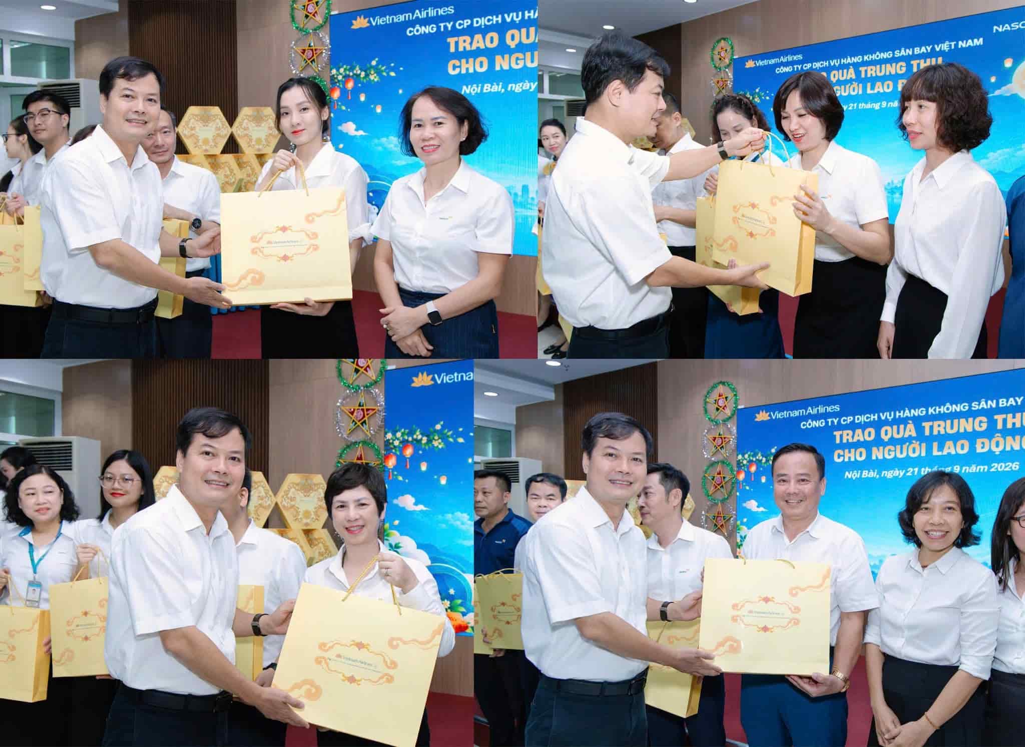Người lao động NASCO tại các đơn vị cùng đón nhận những phần quà Trung thu. Ảnh: