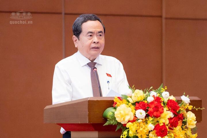 Chủ tịch Quốc hội Trần Thanh Mẫn phát biểu khai mạc Hội nghị. Ảnh: Quochoi.vn