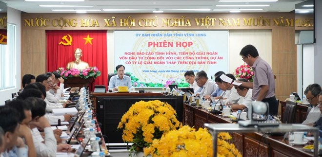 5 chủ đầu tư có tỉ lệ giải ngân dưới mức bình quân của tỉnh Vĩnh Long