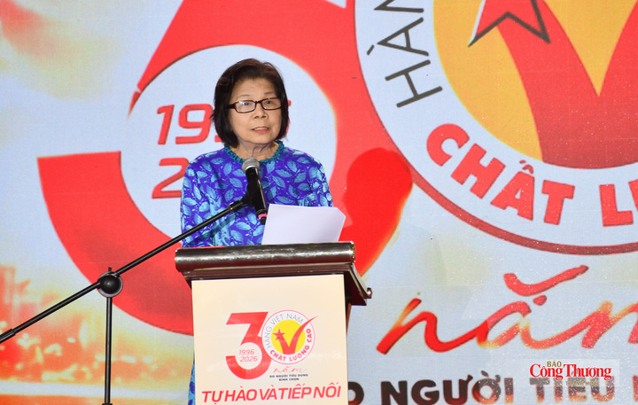 Bà Vũ Kim Hạnh, Chủ tịch Hiệp hội Doanh nghiệp Hàng Việt Nam chất lượng cao.